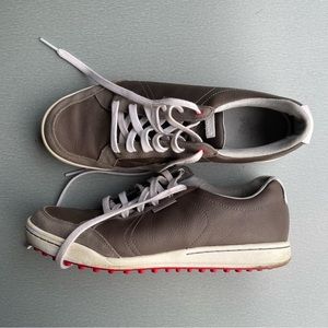 Ashworth Cardiff Iron/White/Grey Color Toro Spikes Golf Shoe